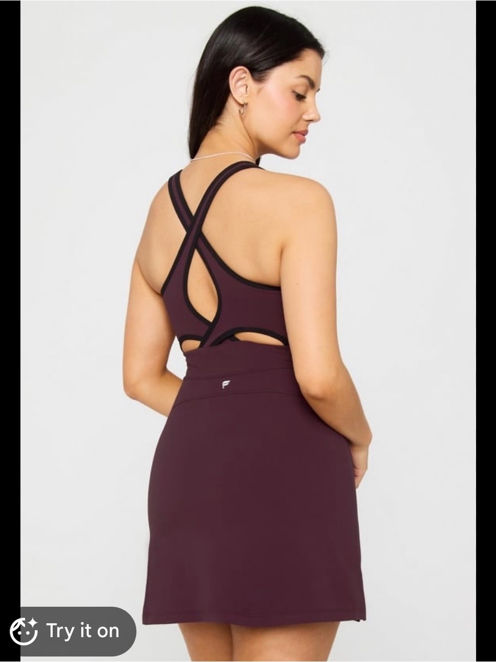 Fabletics Define Performance Dress Classic Women’s S Oxblood Black Tennis Golf